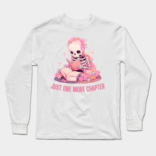 Skeleton Can't Stop Reading Long Sleeve T-Shirt